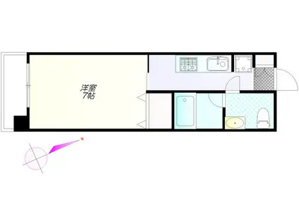 新江古田ST・HOUSE(1K/8階)の間取り写真