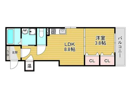 グランディル フォレスト(1LDK/1階)の間取り写真