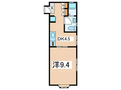 NOOKS(1DK/2階)の間取り写真