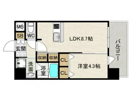 OH OHASHI BLD(1LDK/3階)の間取り写真