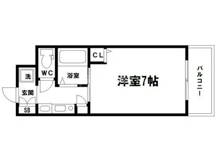 エステムコート心斎橋イーストエリジオン(1K/6階)の間取り写真