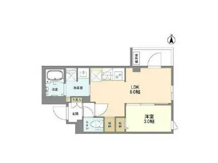 ウェルスクエア新高円寺(1DK/4階)の間取り写真