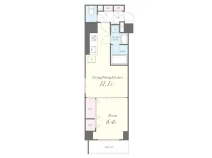 グランディール荻窪(1LDK/2階)の間取り写真