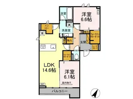 ベルグランデ(2LDK/3階)の間取り写真