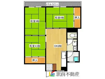 ウインライトビル(3DK/5階)の間取り写真