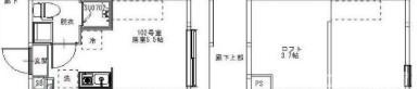 グランピエール平井(ワンルーム/2階)の間取り写真