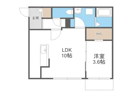 シューレジデンス元町(1LDK/2階)の間取り写真