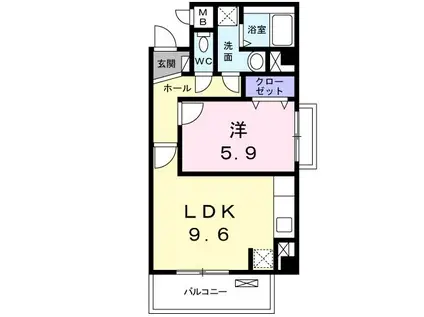 プリムーラ・S(1LDK/2階)の間取り写真