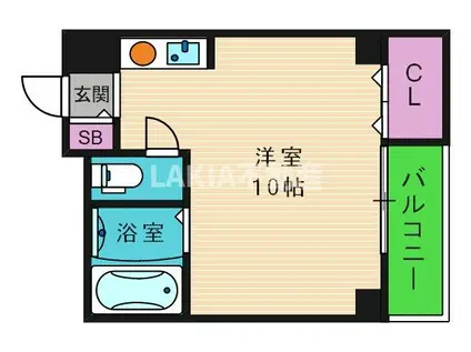 エクセス2020(ワンルーム/2階)の間取り写真