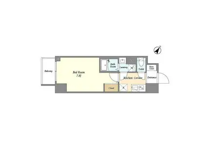 KDXレジデンス町田ノース(1K/4階)の間取り写真