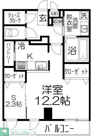 ヴィラ鴻巣(1LDK/2階)の間取り写真