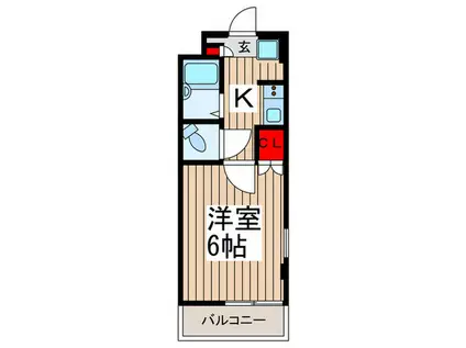 コーニーハースト(1K/2階)の間取り写真