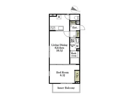 代沢5丁目計画(1LDK/1階)の間取り写真