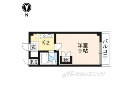 カーサソラッツオ1番館(1K/5階)の間取り写真