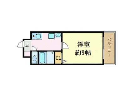 CASA DEL RIO(1K/3階)の間取り写真