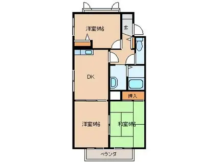 リ・カーヴ(3DK/2階)の間取り写真