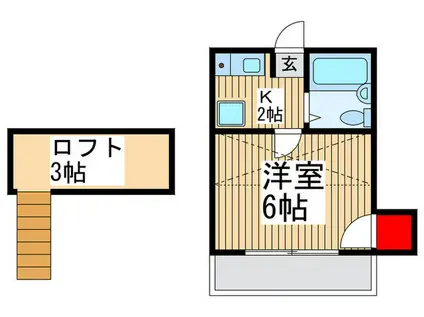 YOハイツ(1K/1階)の間取り写真