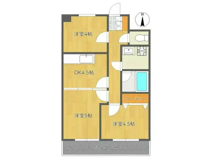 サンモーリス(3DK/13階)の間取り写真