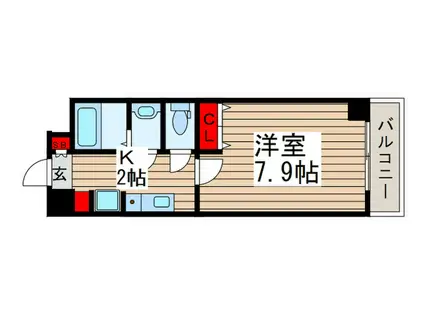 フォレスト千住(1K/3階)の間取り写真