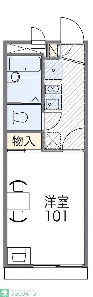 レオパレス玉川学園(1K/1階)の間取り写真