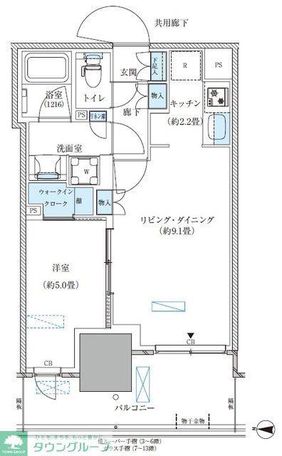 パークアクシス西大島コンフォートスクエア(1LDK/9階)の間取り写真