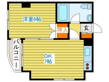 NYP.BLD(1DK/6階)の間取り写真