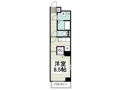 PINKY ピンキー(1K/6階)の間取り写真