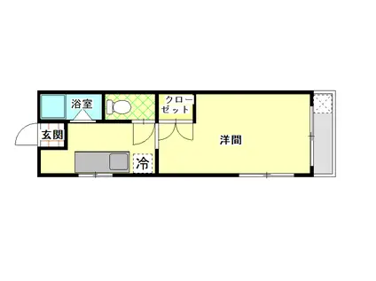 フォレスト真砂(1K/1階)の間取り写真