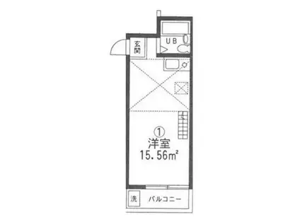 シャトー善福寺(ワンルーム/2階)の間取り写真