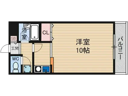 リバーヒルプラザ祐(1K/2階)の間取り写真