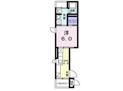 サンリット(1DK/2階)の間取り写真