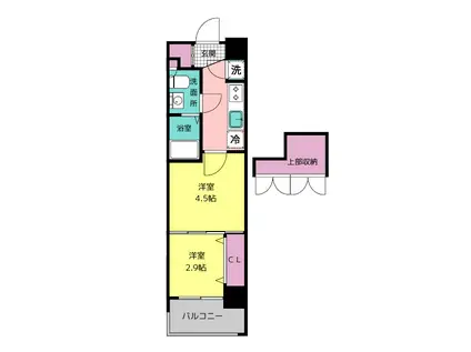 CLUB ORIENT BLD. NO.82 EMPRESS(2K/2階)の間取り写真