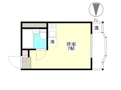 エクセル東藤沢(ワンルーム/2階)の間取り写真