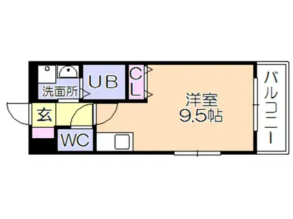 T&R上津I(ワンルーム/1階)の間取り写真
