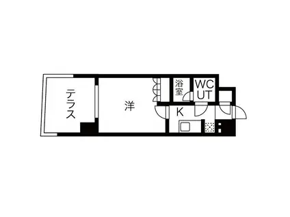 シーズンフラッツ高田馬場リバーサイドサウス(1K/1階)の間取り写真