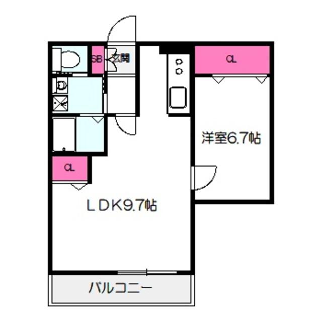 和 ハイツII(1LDK/4階)の間取り写真