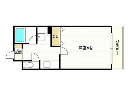 FRONT OF THE POLICE新光(1K/4階)の間取り写真