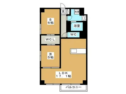 LA PURIMA GRANDE(1SLDK/2階)の間取り写真