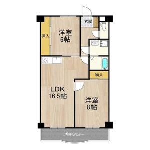 パレーシャル21(2LDK/4階)の間取り写真