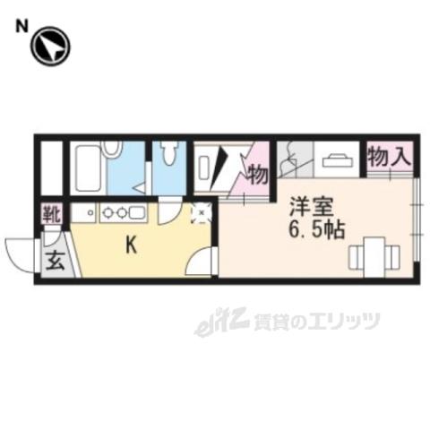 レオパレス里ノ前(1K/2階)の間取り写真