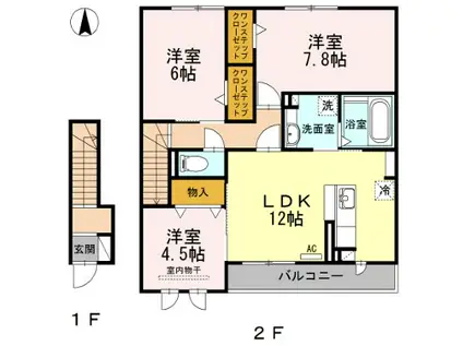 アネシス・コート(3LDK/2階)の間取り写真