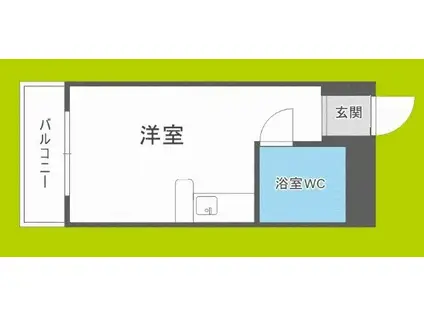 アッシュコート夕凪(ワンルーム/7階)の間取り写真