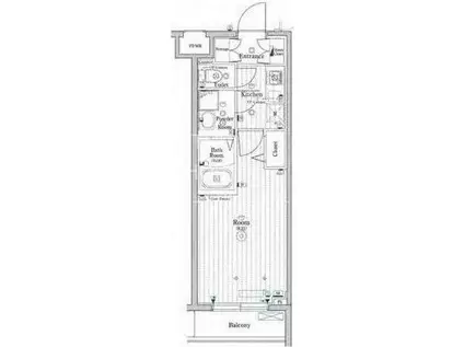 スカイコートグレース西六郷(1K/2階)の間取り写真