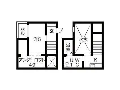 QIARA(1K/1階)の間取り写真