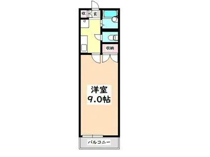 ハイツスギウラ(1K/2階)の間取り写真