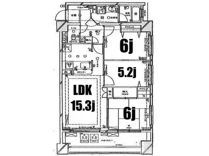 エスト・グランディール横濱関内(3LDK/2階)の間取り写真