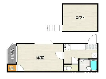 STAGE大橋(1K/2階)の間取り写真
