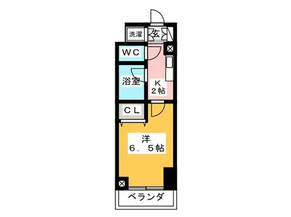 レジディア大島(1K/7階)の間取り写真