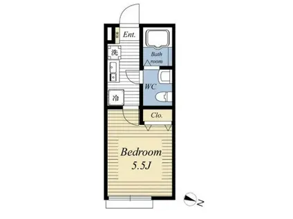 マロンフラッツ北綾瀬(1K/3階)の間取り写真