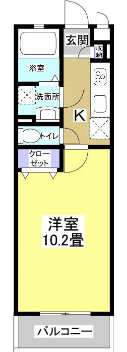 CLASS(1K/1階)の間取り写真